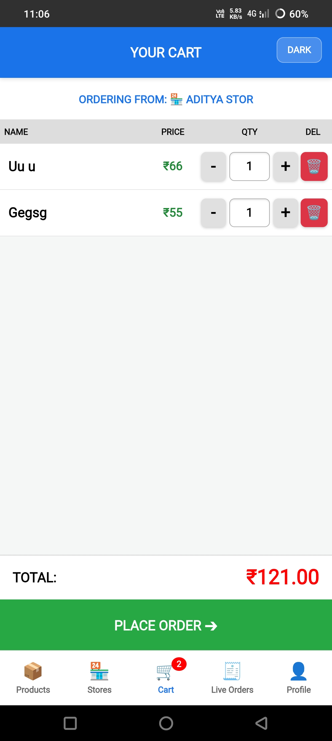 Live Cart